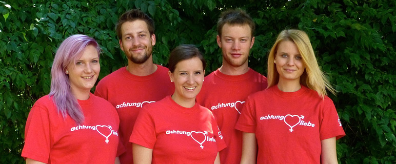 Valerie vom Hofe, Robert Binder, Katharina Rüth, Stefan Siegert und Franka Messner (es fehlt: Michael Seiler) (von li nach re)