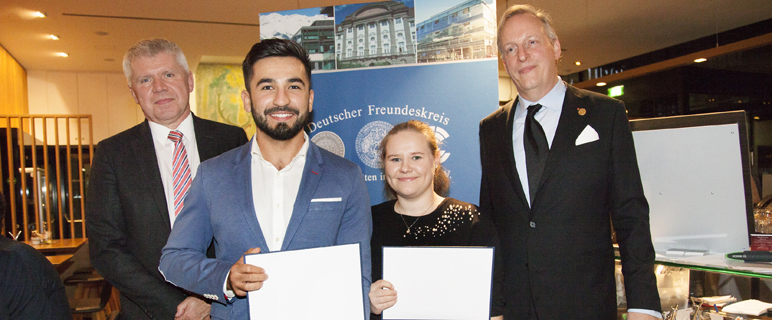 Studienförderpreis des Deutschen Freundeskreises für Theresa Auer und Mustafa Yildirim