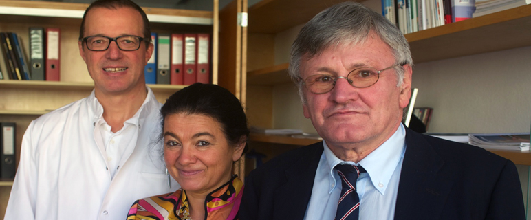 Univ.-Prof. Dr. Herbert Tilg, Univ.-Prof. Dr. Irene Virgolini und Univ.-Prof. Dr. Ludwig Wildt