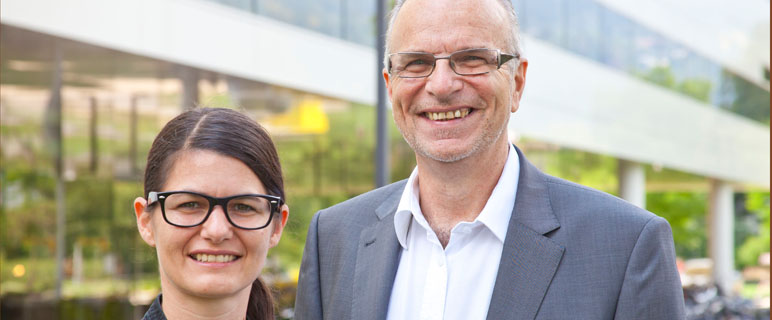 Das Innsbrucker HBP-Team: Univ.-Prof. Alois Saria & Projektmanagerin Christiane Riedl