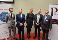 Univ.-Prof. Christoph Brezinka, Univ.-Prof. Thomas Beddies, Rektorin Univ.-Prof.in Helga Fritsch, Reinhard Gastl und Dr. Christian Lechner (v. re. n. li.)