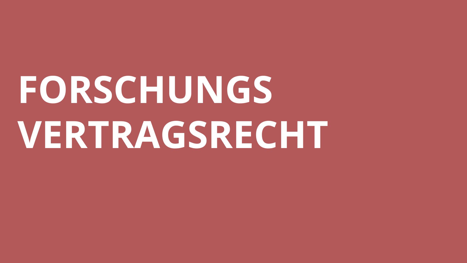 Forschungsvertragsrecht