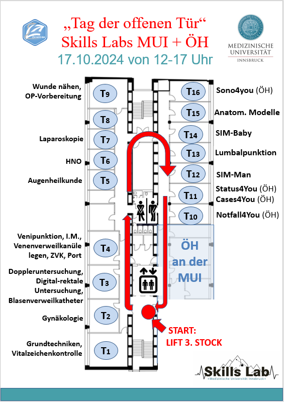 Raumplan Tag der offenen Tür